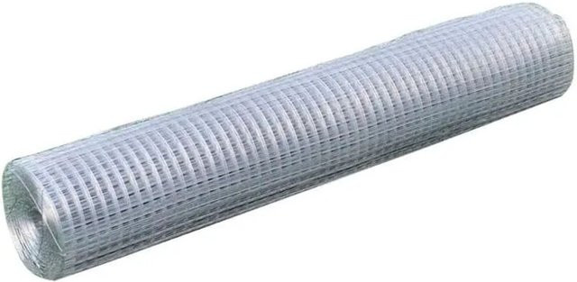 vidaXL Drahtzaun für Hühner aus verzinktem Stahl in Silber, Höhe: 25 cm, Länge: 1 m - Bild 1