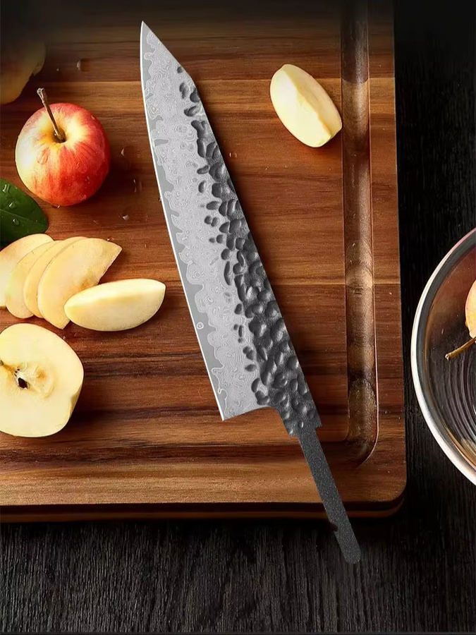 DASHWAY 5-Zoll Küchenchef-Allzweckmesser aus japanischem Damaststahl in Silber für DIY-Projekte - Bild 4