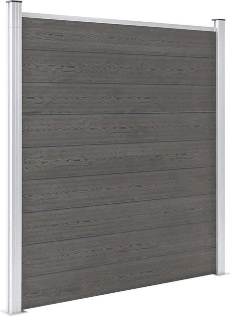 vidaXL Gartenzaun aus WPC in Grau, B/H: 180 x 186 cm - Bild 1