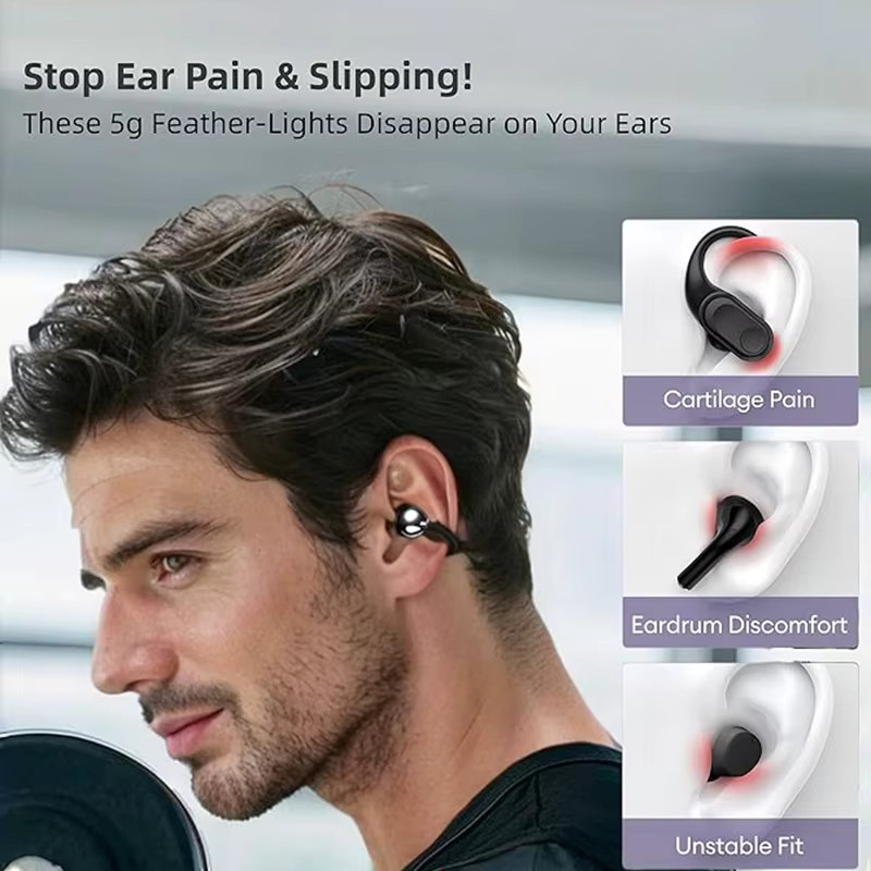 UYUXIO Echtzeit-Übersetzungs-Ohrhörer mit 150 Sprachen, KI-Sprach-Kopfhörer mit OWS LCD-Touchscreen, In-Ear Kopfhörer in Schwarz - Bild 6