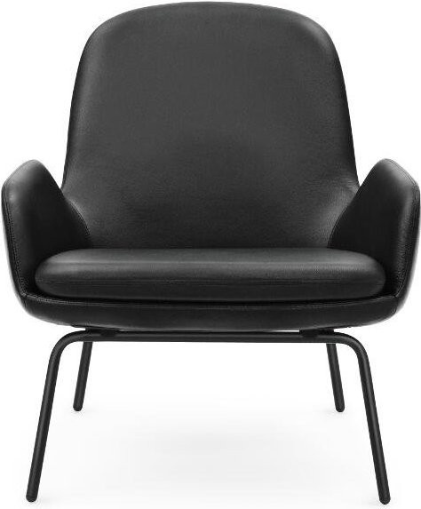 Normann Copenhagen Era Sessel mit Lederbezug und schwarzem Stahlgestell - Bild 1