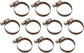 BGS Schlauchklemmen aus Edelstahl in Silber, 10er Set, B/T/H: 30 x 45 mm - Bild 1