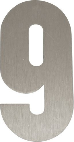 SÜDMETALL Hausnummer 9 aus Edelstahl in Silber - Bild 1