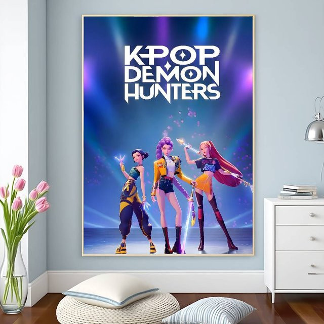 Selbstklebendes KPop D-Demon H-Hunters Poster von Monika Chen, wasserfestes Cartoon Wandposter in Mehrfarben, Breite: 15 cm, Höhe: 20 cm - Bild 1