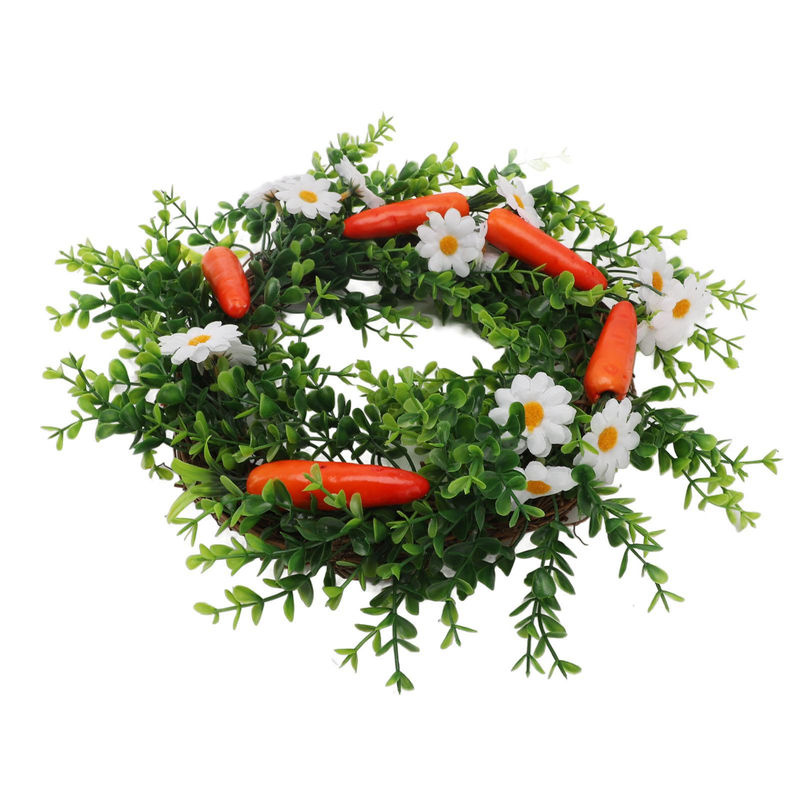 OutsideWorld Künstlicher Blumenkranz in Grün mit Blättern für Wanddekoration und festliche Anlässe wie Hochzeit, Geburtstag oder Ostern - Bild 3