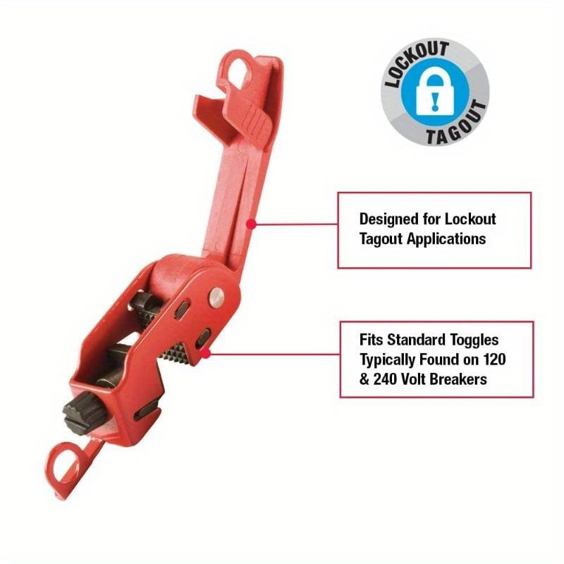 Master Lock Sicherungskastenschloss für Leistungsschalter in Rot für Standard-Einzel- und Doppelknebelschalter - Bild 4