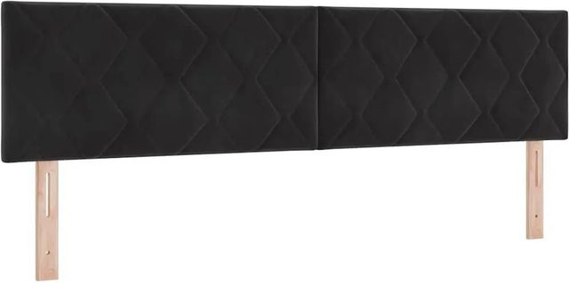 vidaXL Kopfteil aus Samt in Schwarz mit geometrischem Design, Breite: 180 cm - Bild 1