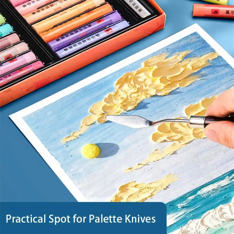 5-teiliges professionelles Kunst-Palettenmesser-Set aus Edelstahl in Silber mit Kunststoffgriff für Öl- und Acrylmalerei - Bild 5