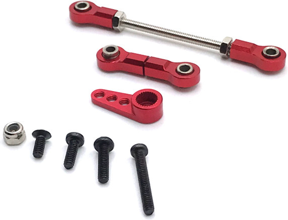 WLtoys 28T Servoarm, vorderer Lenkwinkel, 1:28, Rot, Metall, Zubehör - Bild 1