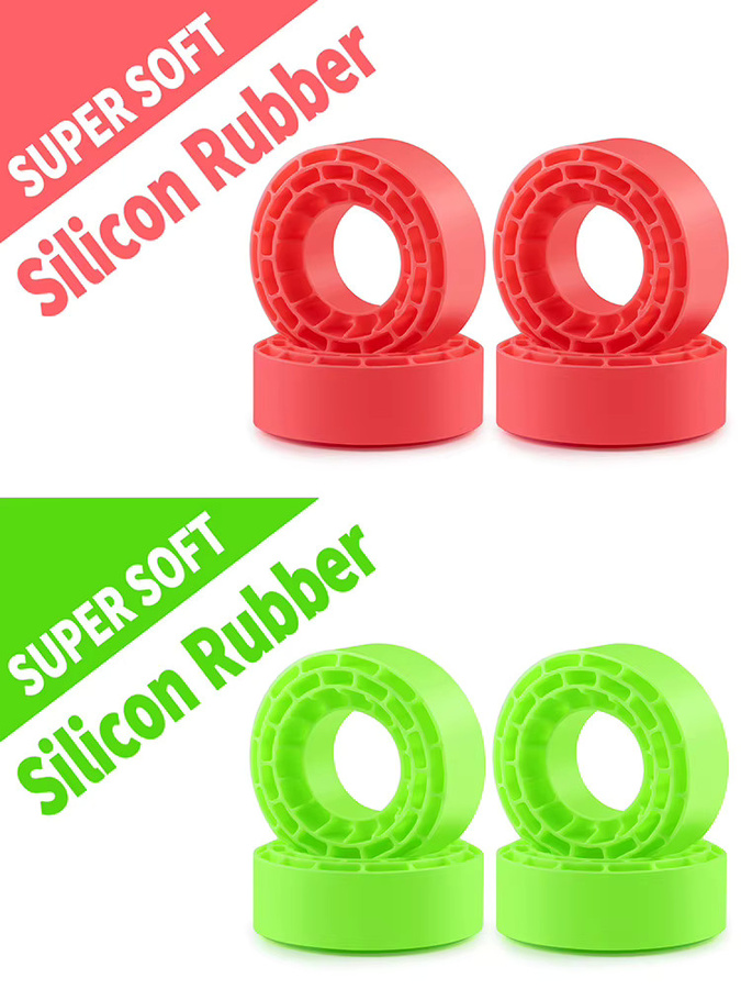 AXSPEED Silikonkautschuk-Einsatzschaum, 4-teiliges Set, 60 x 23 mm, 1:18 - Bild 4