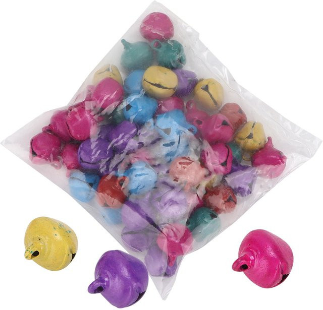 50 Stück GoolRC Mini Jingle Bells aus Eisen in Grau für DIY Handwerk und Schmuck - Bild 1