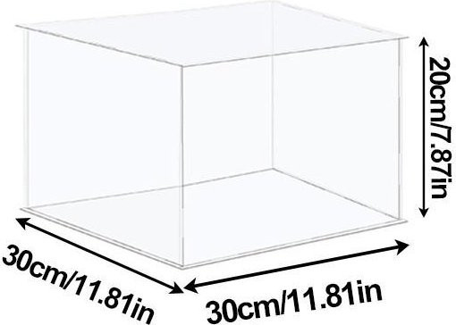 Good Industrial Accessories Transparente Vitrine als Box Organizer und Staubdichter Aufbewahrungsständer, B/T/H: 30 x 30 x 20 cm - Bild 1