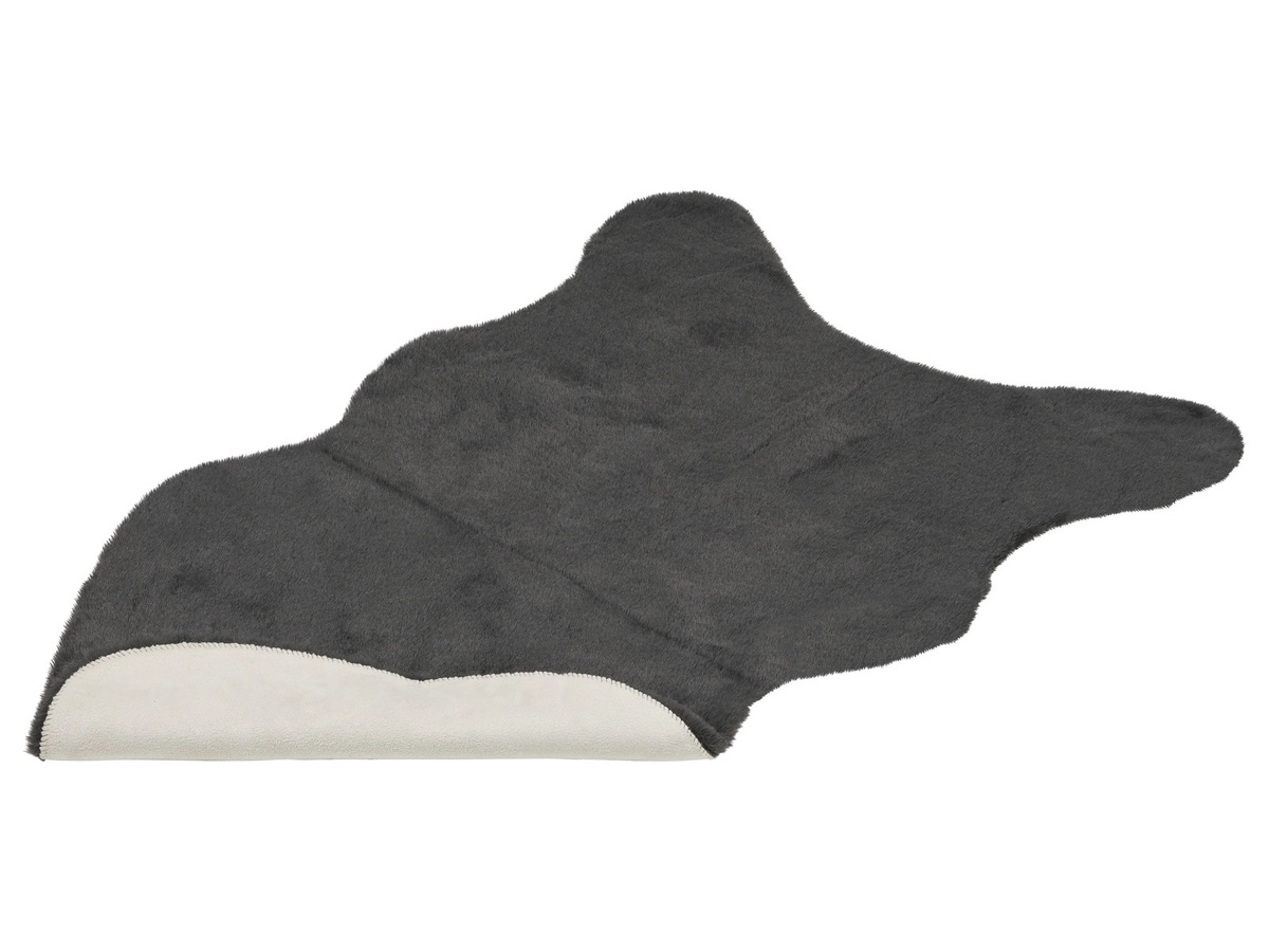 LIVARNO HOME Kunstfellteppich langflor in Grau, B/T: 60 x 90 cm - Bild 3