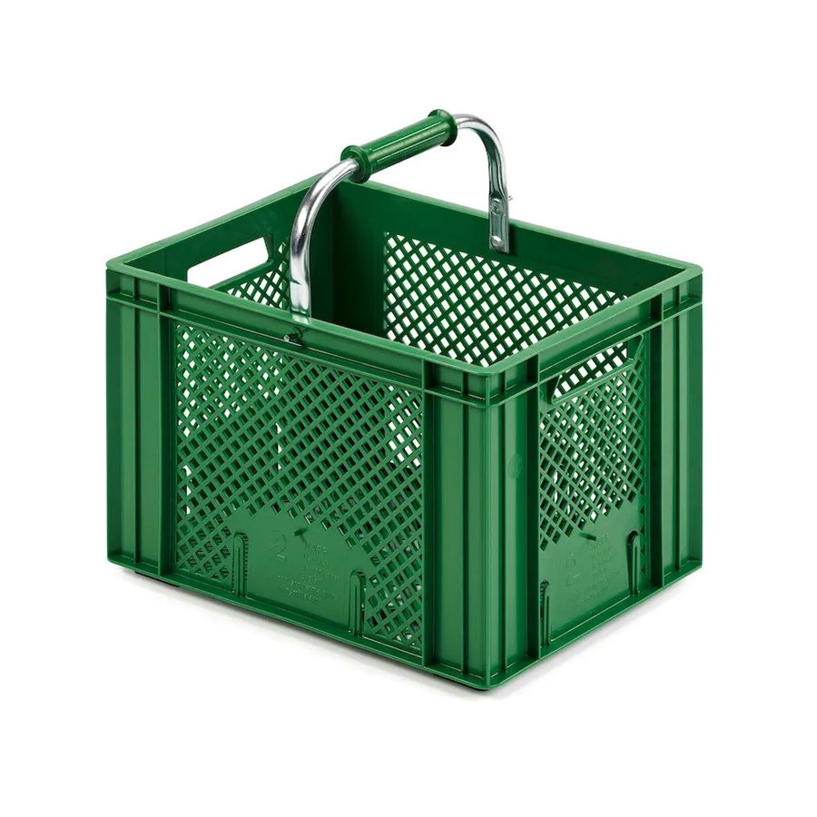 CHEFGASTRO Eurobehälter Obst- und Gemüsekasten mit Tragebügel, Grün, H x B x T: 27,2 x 30 x 40 cm, 26 Liter - Bild 2