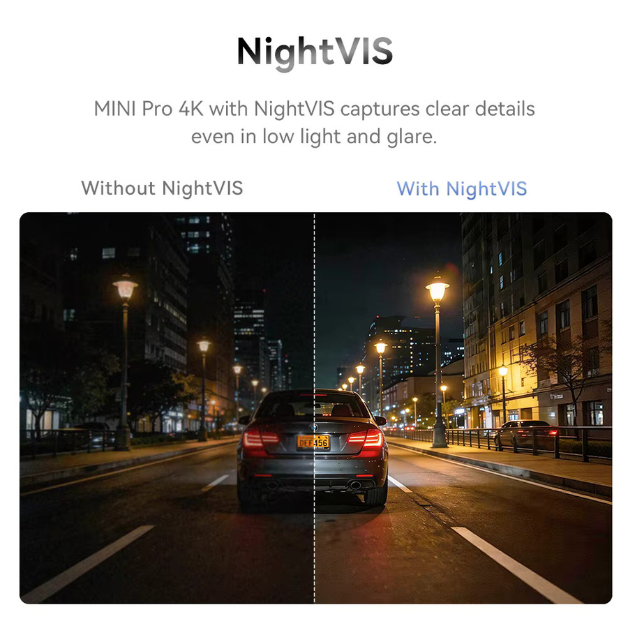 DDPAI MINI Pro 4K Dashcam mit WDR, ADAS und Nachtsicht in Schwarz - Bild 4