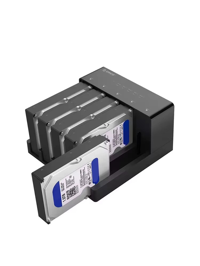 ORICO 5-Bay Festplattengehäuse mit Klonfunktion, USB 3.0 Dockingstation für 2,5 und 3,5 Zoll SATA SSD/HDD, Schwarz - Bild 5