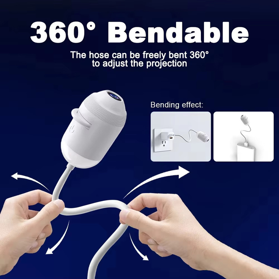 XMSJ 3-in-1 USB-Sternenhimmel-Projektorlampe mit Touch-Steuerung und einstellbarer Helligkeit in Weiß - Bild 3