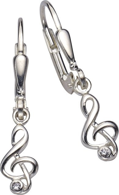 Zeeme Ohrringe 925 Silber, Notenschlüssel-Motiv, Damen - Bild 1