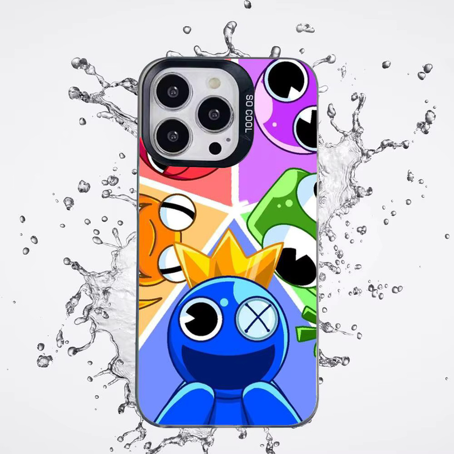 R-Rainbow F-Friends Stoßfeste Handyhülle für iPhone 11 bis iPhone 17 Pro Max Plus in Schwarz Weiß Multicolour - Bild 4