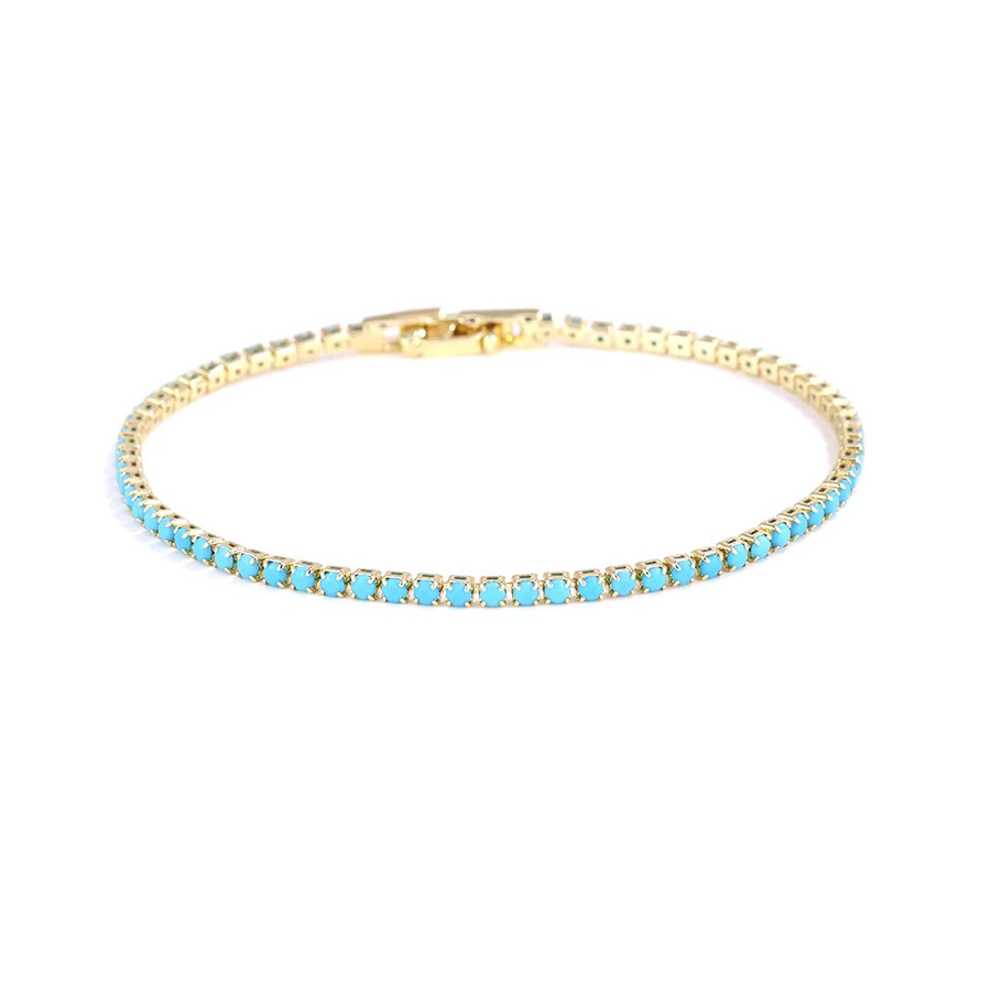 ZAKOL Tennis Armbänder, Blau Türkis, Zirkonia, Unisex - Bild 5