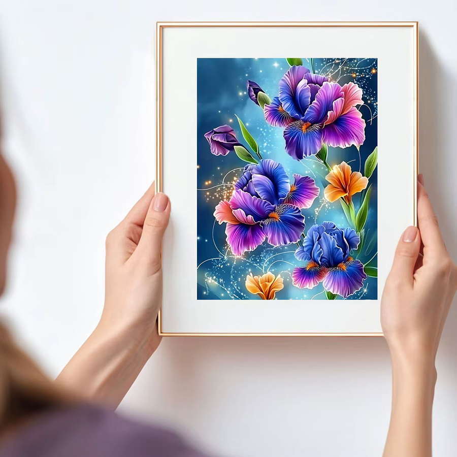 Huacan Diamond Painting Set mit floralem Motiv in Multicolour, Rundsteine, Breite: 20 cm, Höhe: 30 cm - Bild 3