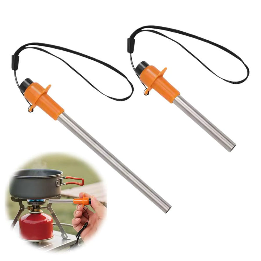 Pandatour Mini Elektrisches Feuerzeug aus Edelstahl in Silber mit Piezo Ein-Klick-Zündung für Camping und BBQ - Bild 5
