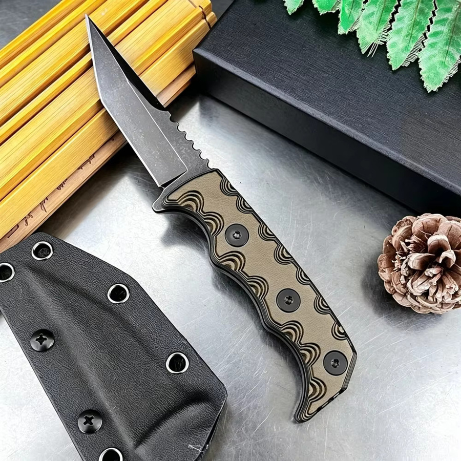 Agent 007 Outdoor-Messer mit feststehender Klinge aus 7Cr13Mov und G10-Griff in Schwarz - Bild 4