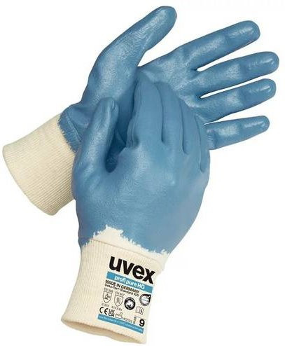 Uvex Profi Pure HG Montagehandschuhe aus Baumwolle in Blau, Größe XL, 1 Paar - Bild 1