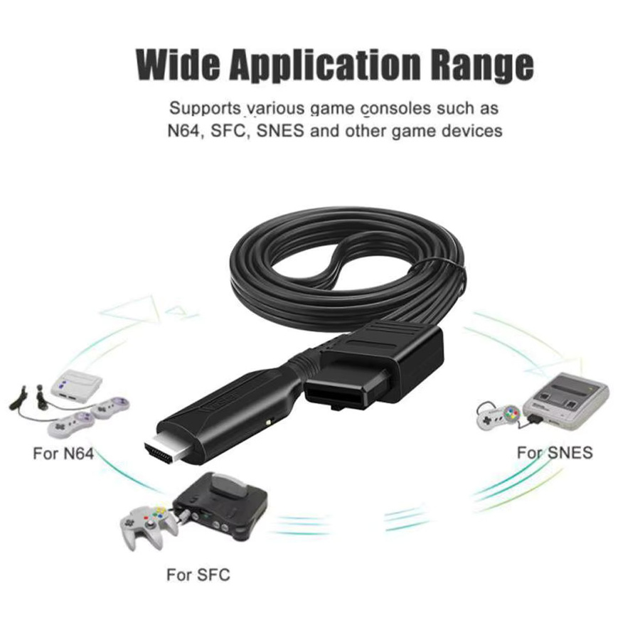 Nintendo HDMI Adapter Kabel für Nintendo 64, SNES und GameCube in Schwarz für 1080P HD Video Konvertierung an moderne Fernseher - Bild 5