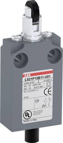 ABB LS21P15B11-U01 Positionsschalter mit Kuppenstößel, 10A, grau, IP67 - Bild 1