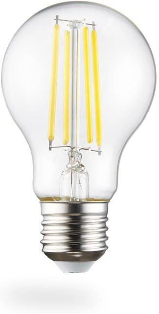 XavaX LED-Filament Glühlampe E27, Warmweiß, Transparent, 806lm (ersetzt 60W) - Bild 1