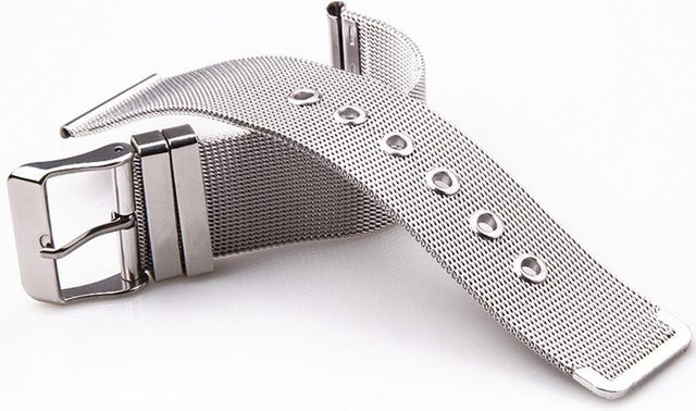 Sasky Uhrenarmband Edelstahl, 20 mm, silber, Unisex - Bild 1