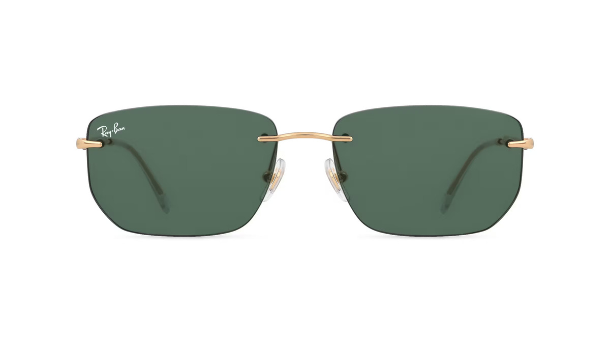 Ray-Ban 0RB3768 Sonnenbrille, randlos, hexagonal, Metall, Unisex, gold - Bild 1