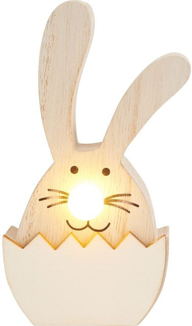 VBS Hase Gertrud mit LED-Nase in Beige für Ostern und Frühling - Bild 1