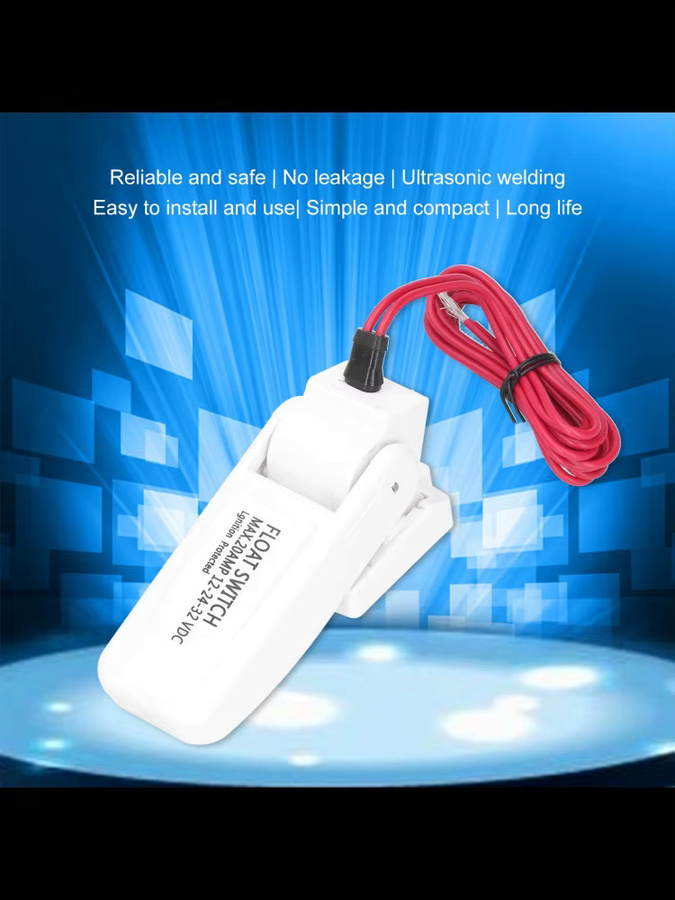 Aramox Automatischer Bilgenpumpen-Schalter für Boote und Marine, Elektrischer Wasserstand-Controller mit Schwimmerschalter, DC 12V/24V/32V - Bild 3