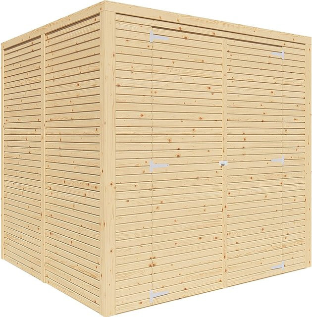 Bertilo Holz-Gartenhaus Box 3 Natur in Braun, B/T/H: 208 x 202 cm - Bild 1