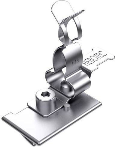 Hebotec Schirmklammer SKDZ 4 7-18 C16 aus Federstahl in Silber, 10 Stück, Klemm-Ø max. 18mm - Bild 1
