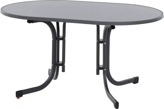 Siena Garden Klapptisch Paco Rechteckig Anthrazit Matt aus Stahl und Melamin B/T/H: 140 x 90 x 71 cm - Bild 1