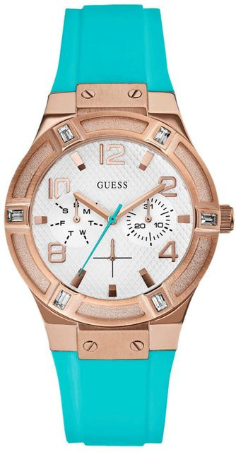 GUESS Armbanduhr, Quarz, Edelstahl, Weiß, 39 mm, Damen - Bild 1