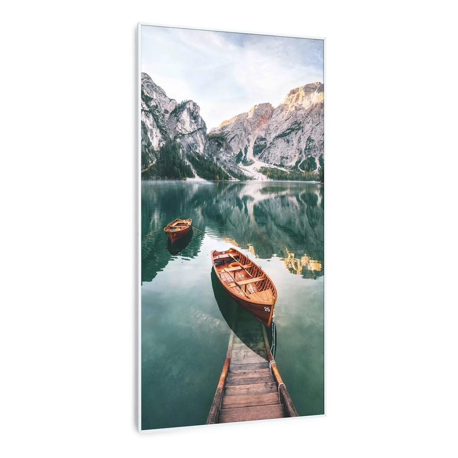 Klarstein Wonderwall Air Art Smart Infrarotheizung mit App-Steuerung und Motiv See Vertikal, Weiß, B: 60 cm, H: 120 cm, 700 W - Bild 2