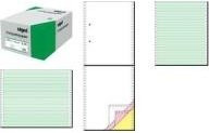 Sigel Computer Paper perforiertes Papier mit grünen Linien, Weiß, B: 30,5 cm x H: 37,5 cm, 60 g/m2, 2000 Blatt - Bild 1