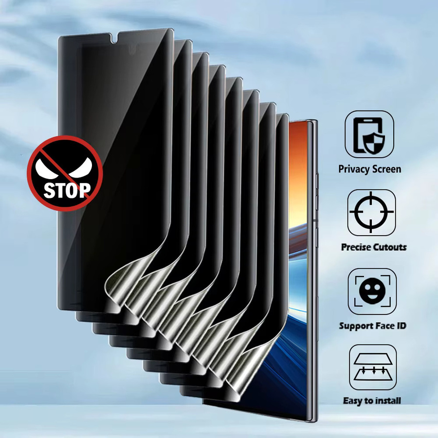 4 Stück Sichtschutz-Hydrogel-Displayschutzfolie für Samsung Galaxy A54 A55 A53 A34 A16 A15 5G transparent - Bild 1