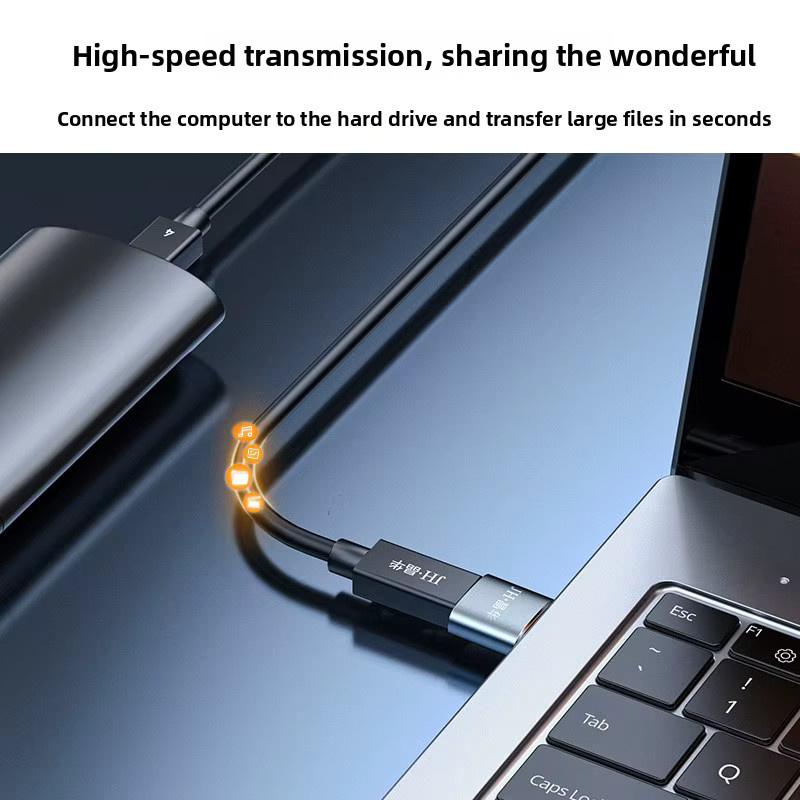 Jinghua USB-A auf USB-C Adapter OTG Konverter in Beige - Bild 4
