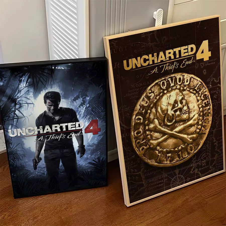 Kayou Uncharted 4 Poster Selbstklebender Wasserfester Papieraufkleber Wanddekoration Mehrfarbig B: 20,0 cm, H: 20,0 cm, T: 15,0 cm - Bild 3