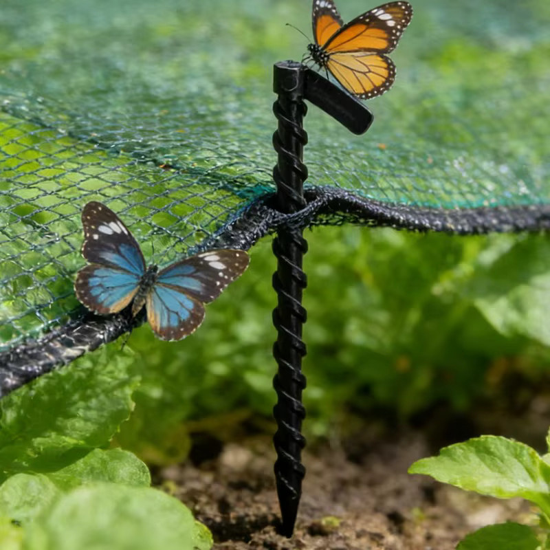 120 Stück Garten-Erdspieße in Schwarz als Schraubanker und Zeltstifte für Camping, Gewächshäuser und Bodenverankerung - Bild 5