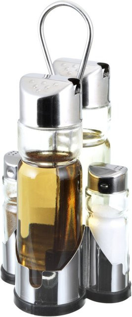 PULSIVA Menage Misura in Silber und Transparent, Volumen: 175 ml, B/H/T: 11 x 22 x 10 cm - Bild 1