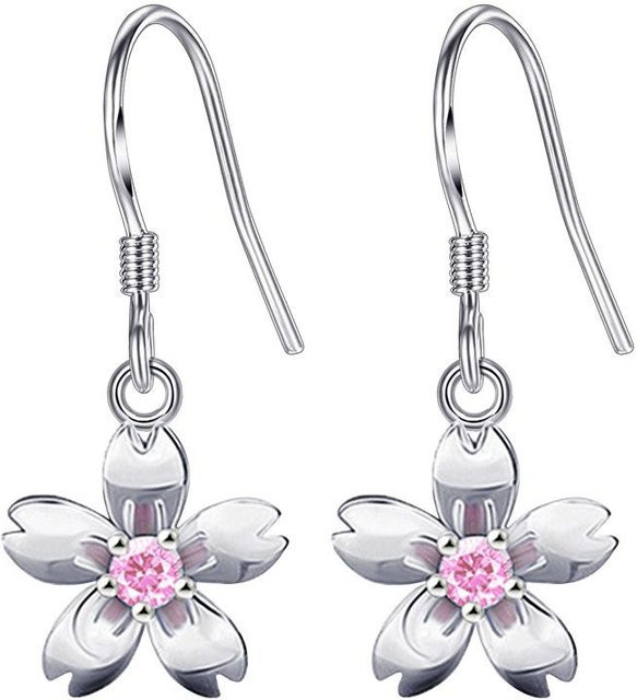 Lucky Star Jewelry Ohrringe, Rosa, Diamant, Silber, Damen - Bild 1