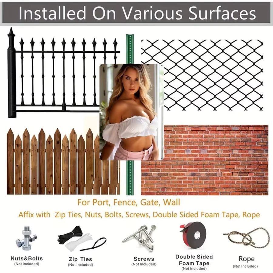 HELLOYOUNG Wanddekoration aus Eisenmetall mit Bikini-Frauenkunst für Innen und Außen - Bild 3