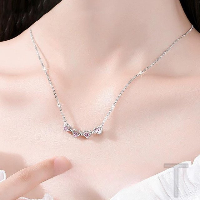 Lucky Star Jewelry Halskette, S999 Silber, Herz Klee, Damen - Bild 1