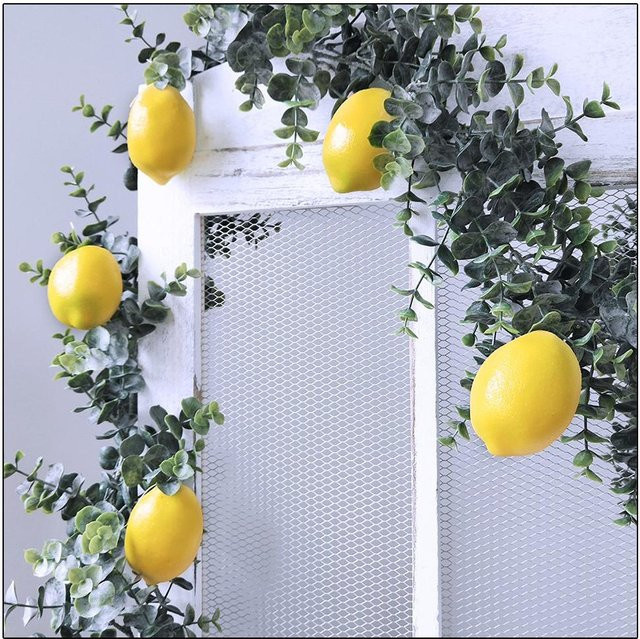 10 Stück Fishine Simulierte Zitronen aus Schaumstoff als Obst Modell in Gelb für Fotografie und Display-Dekoration - Bild 1